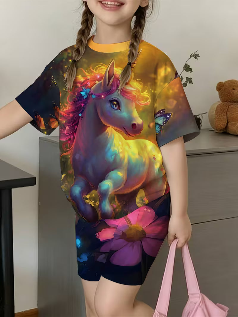 Unicorn Girl Magical And Dreamy Unicorn Outfit, Perfect for Spring And Summer Outdoor Activities
