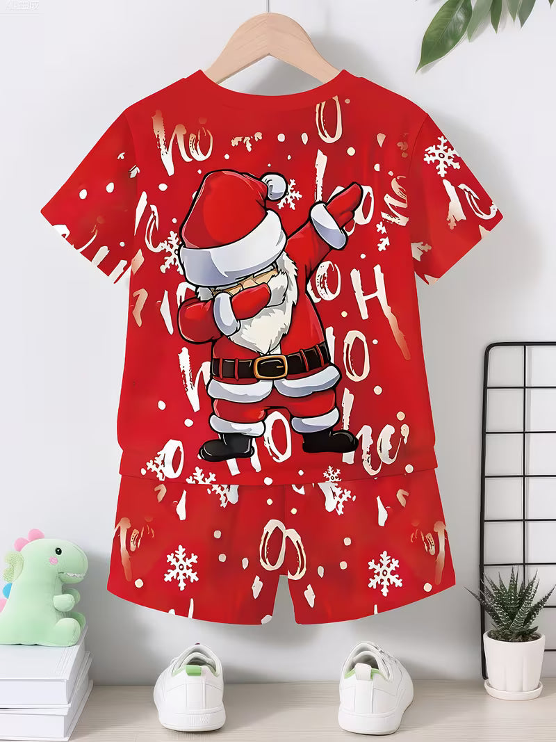 A Creative Red Cartoon Christmas Character 3D Print Design