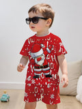 A Creative Red Cartoon Christmas Character 3D Print Design