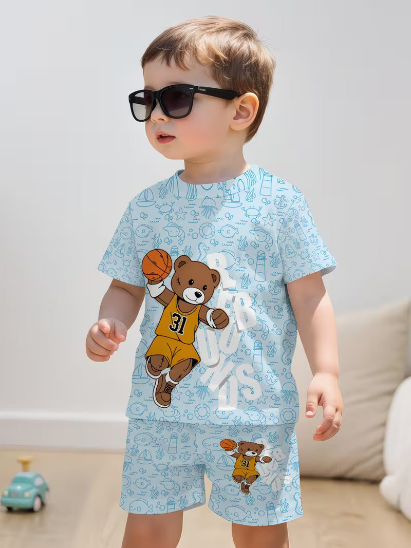 Fashionable Trendy Creative Full Print Ocean Element Patterns Cartoon Basketball