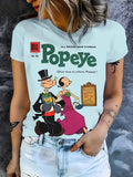 Pattern Print Design, Women's Fashion, Women's Casual Top, Women's Round Neck T-shirt