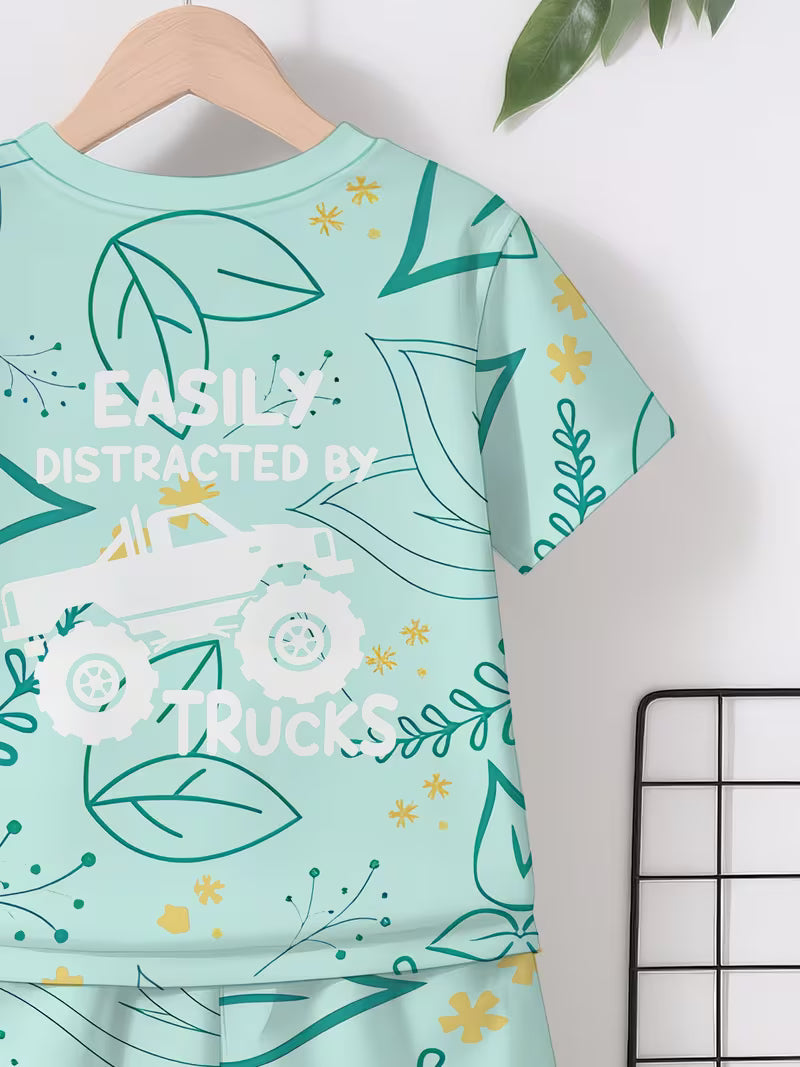 A Stylish And Creative Off-Road Vehicle Design for Boys Featuring a 3D Print Pattern of Plant Elements