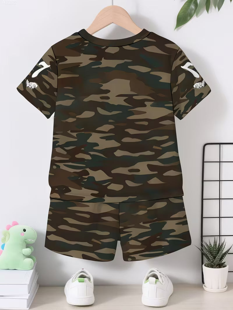 Creative Camouflage White Number Pattern 3D Print Design
