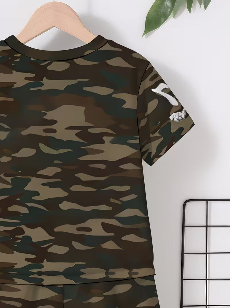 Creative Camouflage White Number Pattern 3D Print Design