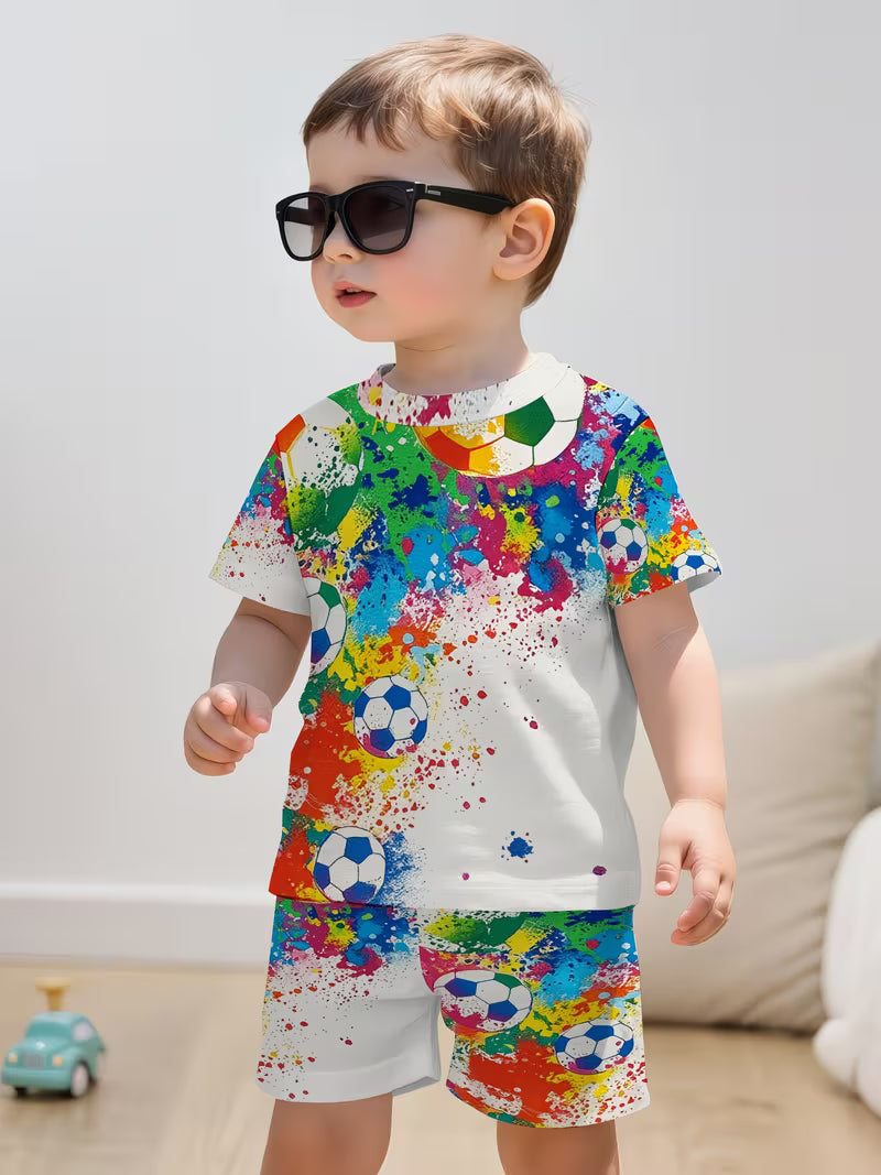 fashionable colorful graffiti creative football pattern 3D printed design