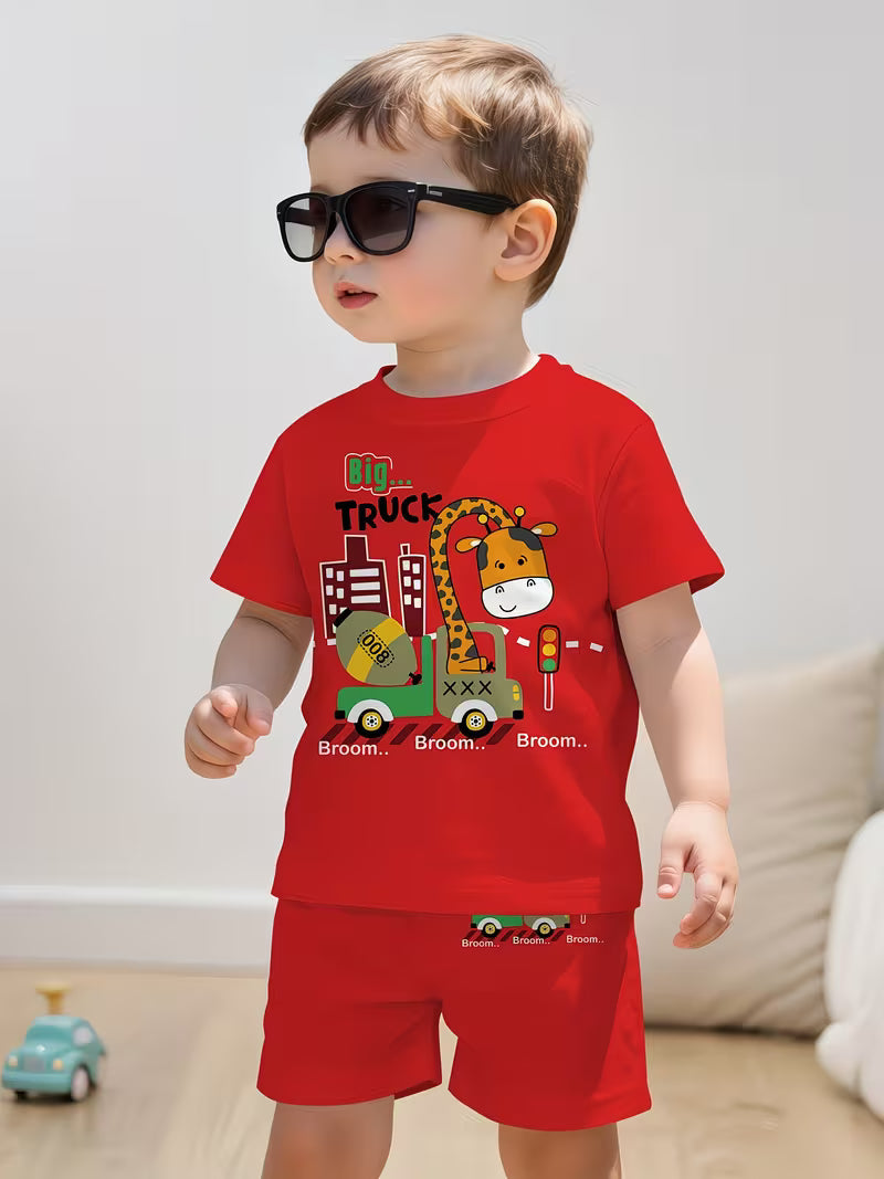 Cute Cartoon Design Featuring a Boy Driving a Giraffe in 3D Print