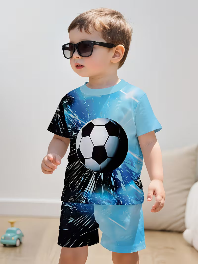 Featuring a Casual Sports Style with Football-Themed Prints