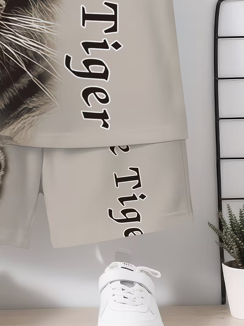 New Style Baby Boy's Casual Sports Fashion "Love Tiger" Gray