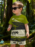 Creative Science Popularization Dinosaur Green-Gray-Milky-White Color Contrast 3D Print Design