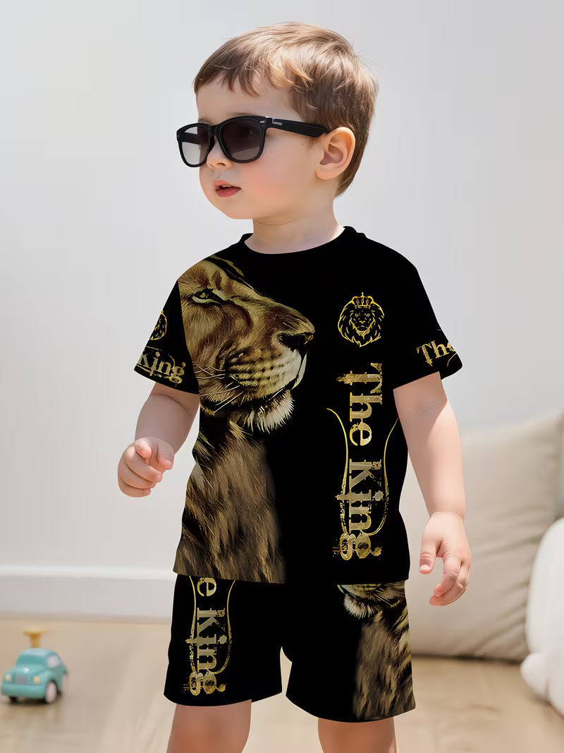 Lion King Outfit - Baby Boy's Matching T-Shirt & Shorts