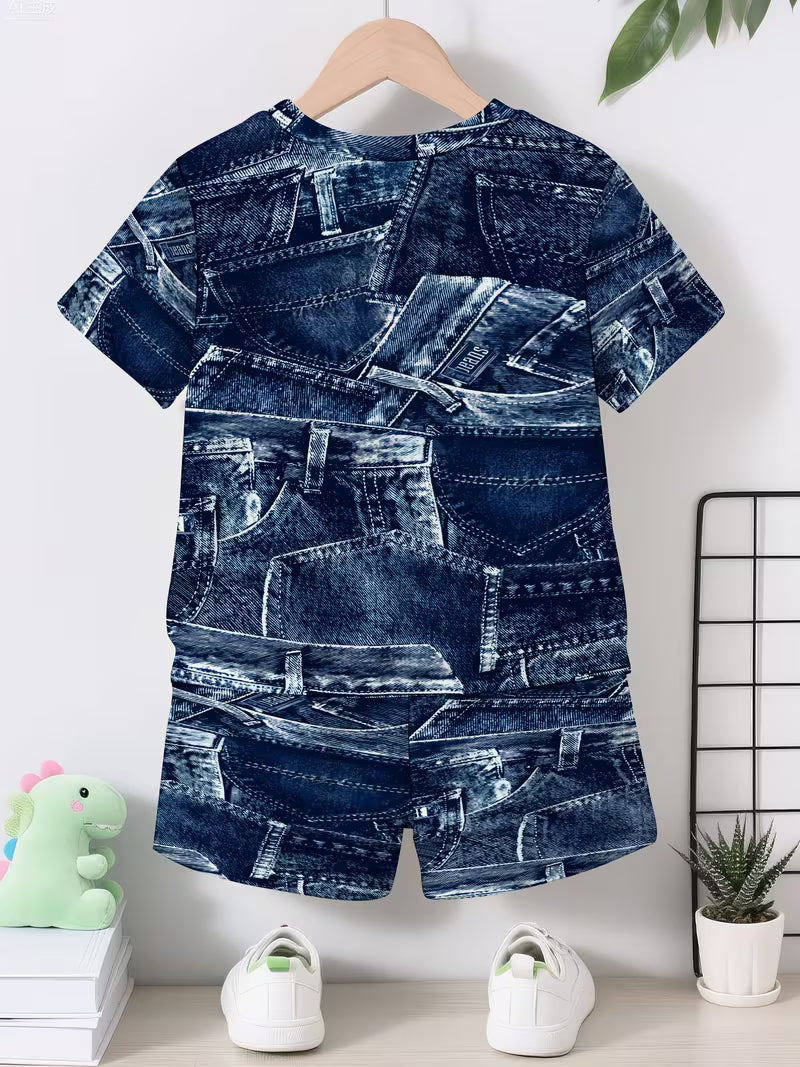 Fashionable and Creative 3D Denim Print Design