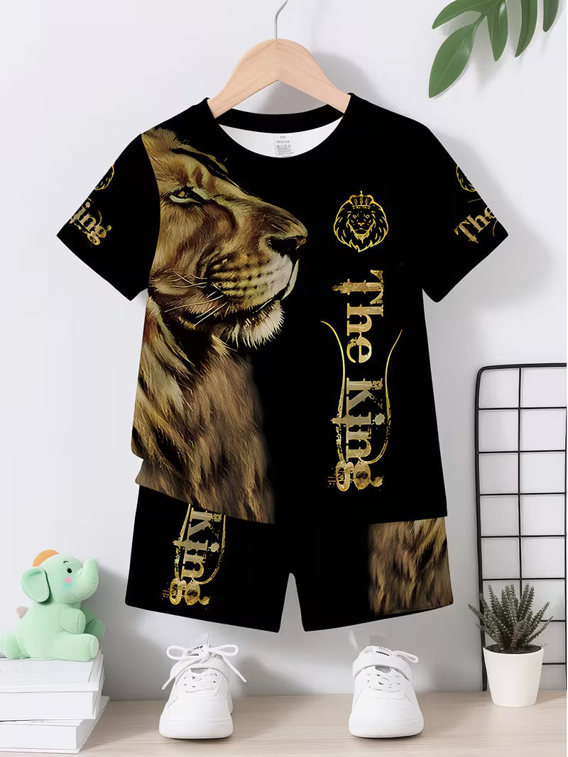 Lion King Outfit - Baby Boy's Matching T-Shirt & Shorts