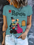 Pattern Print Design, Women's Fashion, Women's Casual Top, Women's Round Neck T-shirt