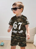 Creative Camouflage White Number Pattern 3D Print Design